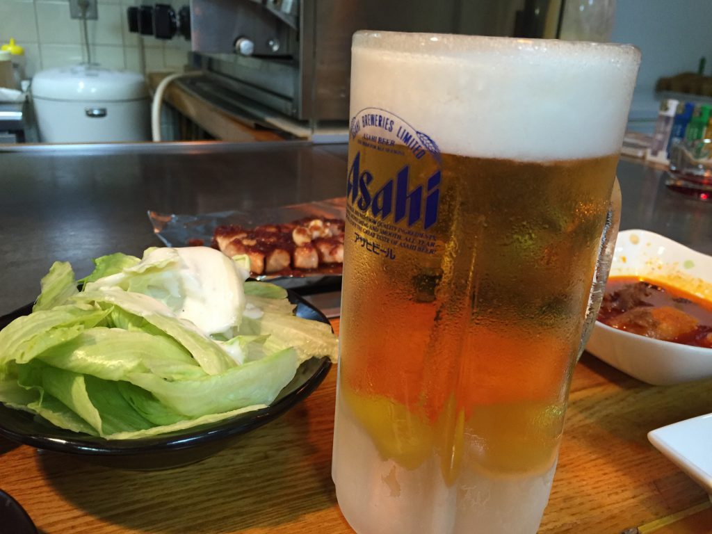 キンキンに冷えたビールでお疲れちゃん。